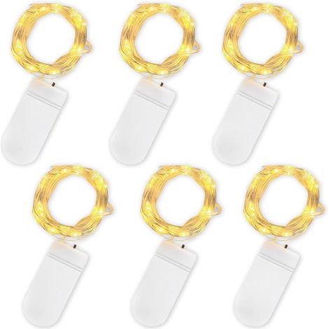 Illuminazione d'atmosfera, lunga 2 metri, con filo di rame impermeabile da 20 mm e luci a LED, ideale per compleanni, feste, matrimoni, decorazioni da giardino, ecc. (1/5)