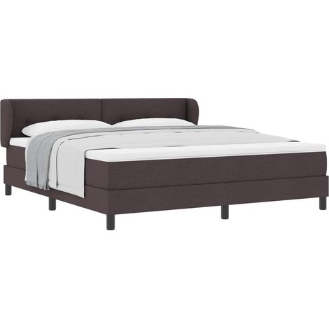 Maison Exclusive - Letto a molle con testiera Marrone Scuro 180 x 200 cm Tessuto (1/5)