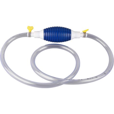 Pompe à siphon manuelle avec tuyau de siphon de 1,5 mètre, pompe de transfert portable à haut débit essence/diesel/eau, type universel, compatible automobile. (1/5)