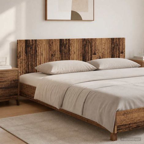vidaXL Cabecero montada en la pared ALKMAAR Madera envejecida (1/5)