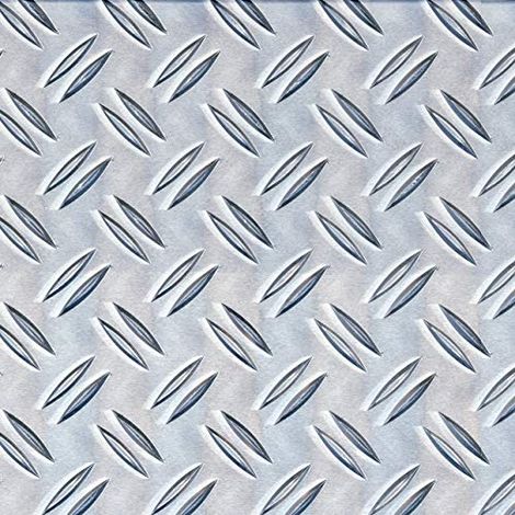 Alberts 468385 Lamiera bugnata, tipo “mandorlato”, alluminio, naturale, 200 x 1000 x 1,5 mm (1/2)