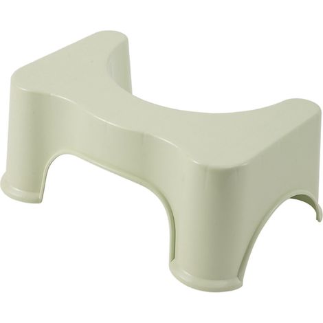 Marche Pied WC Ergonomique 35° Escabeau de Toilette Antidérapant Universel pour Séniors Enfants Femmes Enceintes [Vert]