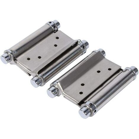 Charnière de porte 3ih à double action, à ressort, en acier inoxydable, pour portes intérieures (bar, café, etc.). (1/5)