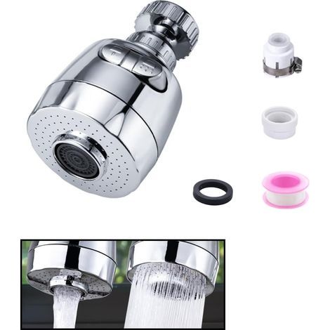 Set mit 2 universellen Sprühdüsen für Wasserhähne, 360° verstellbarer Spritzschutz für Küchenspülen. Wohnaccessoires. (1/5)