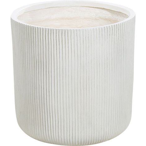 Blumenkübel OREOI 45 cm Cremeweiß (1/5)
