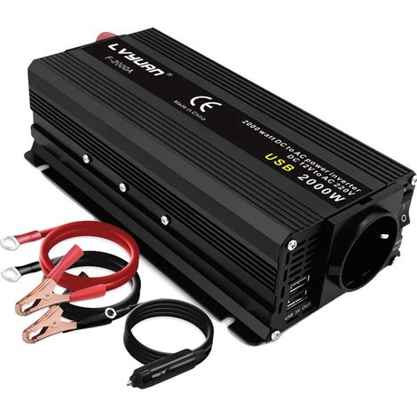 UPS, caricatore USB doppio, protezione da sovraccarico, 12V 2000W 50Hz EU, 220-240V-b, 12V-b (1/2)