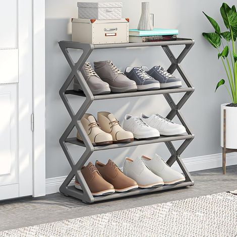 Rangement Chaussures 4 Étages – Étagère Robuste, Modulable, Pratique pour Placard, Entrée et Garage, Montage Simple Sans Outils (1/5)