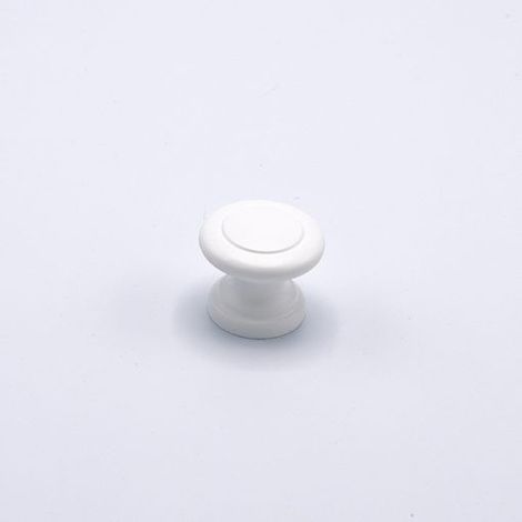 Pomello Small Piccolo per mobili Bagno colore bianco  32 x 27 mm in Pvc