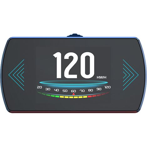 P12 4,7-Zoll OBD2 Head-Up-Display (HUD) – Multifunktionsmonitor mit Anzeige von Geschwindigkeit, Motordrehzahl, Wassertemperatur, Batteriespannung, Kraftstoffverbrauch und Fehlercodes – Farb-LCD-Bilds