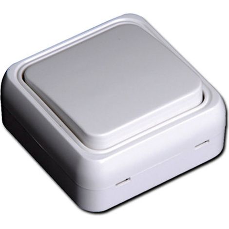 Simon Alfa Neutraler Druckknopf mit weißer Oberfläche MS131900