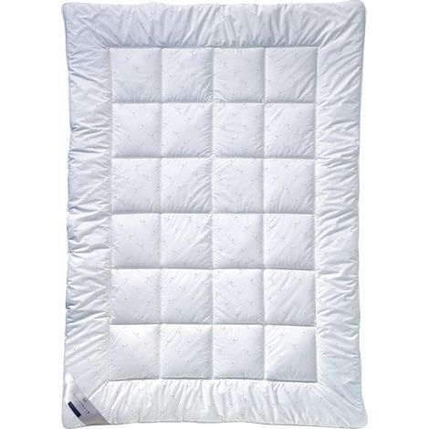 Couette en Fibre E21 King – Couverture en Fibres traitées à l'aloe Vera – 155 x 220 cm – Couette Toutes Saisons Niveau de Chaleur Moyen – Blanc (1/5)