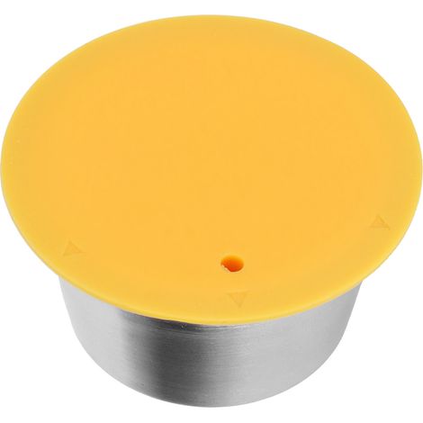 Capsule de café en acier inoxydable réutilisable et rechargeable pour cafetière Dolce Gusto - Jaune (1/5)