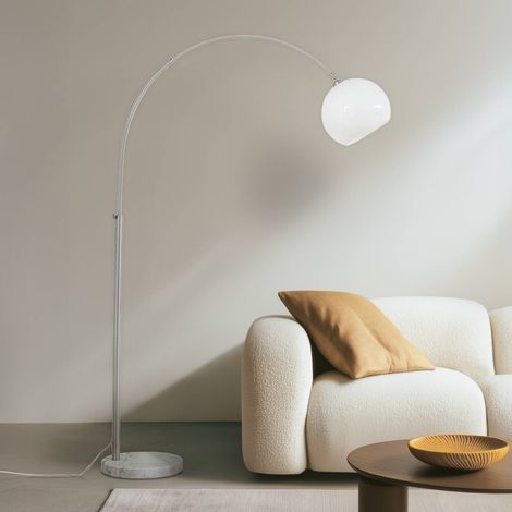 Stehlampe (Bogenleuchte) "Alverton" aus Metall für Wohnzimmer & Esszimmer von Lindby (1/2)