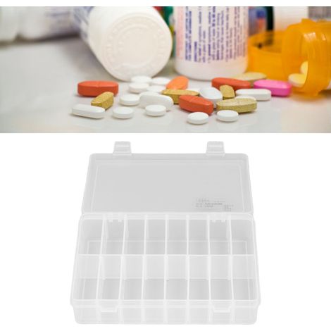 Boîte de rangement à 16 compartiments 1214, en plastique PP transparent, pour composants électroniques. (1/5)