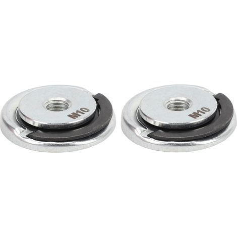 2 Pièces Contre-écrou de Meuleuse M10, Plaque de Pression de Serrage Rapide en Acier allié de 45 Mm de Diamètre, Installation Facile, Conception en Anneau (1/5)