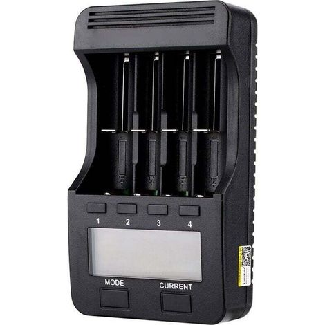 Chargeur de pile Liitokala Lii-500 – Écran LCD – 4 emplacements pour batteries Ni-MH Ni-Cd Li-Ion – Courants réglables jusqu'à 1000mA (1/5)