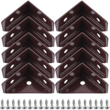 Équerres de Fixation Épaissies en Acier Laminé à Froid 10 Pcs Équerres de Fixation pour Étagère, pour Jonction de Meuble et Tablette, Tête et Pied de Lit (1/5)