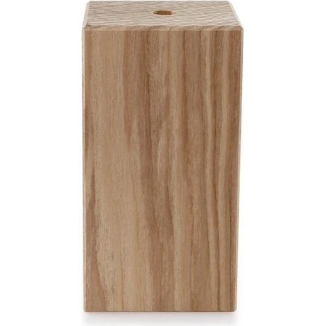 Kit Cache Douille Rectangle en Bois Brut à Personnaliser : Une Touche de Géométrie dans votre éclairage