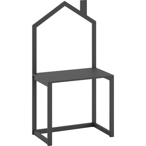 ARKAN - Bureau Cabane en Pin Massif Laqué Anthracite (1/3)