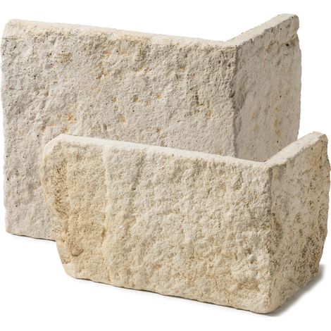 Chaînes d'angle pierre de parement extérieur Province ton naturel (lot de 1 mètre linéaire) - RO'MA NATURE