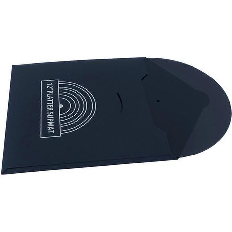 Schwarze Schallplattenmatte aus Acryl-Vinyl, geräuschdämpfende Matte für Plattenspieler (1/5)