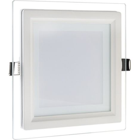 TrAdE Shop Traesio - Pannello Led Slim Quadrato Incasso Cornice Vetro 18w Cct 3000k 6500k 4000k P165e-q3c - (1/5)