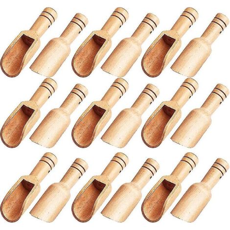 Set mit 30 Mini-Holzlöffeln, Mini-Bambuslöffeln, kleinen Badesalzlöffeln, kleines Geschenk für Gewürze (1/5)