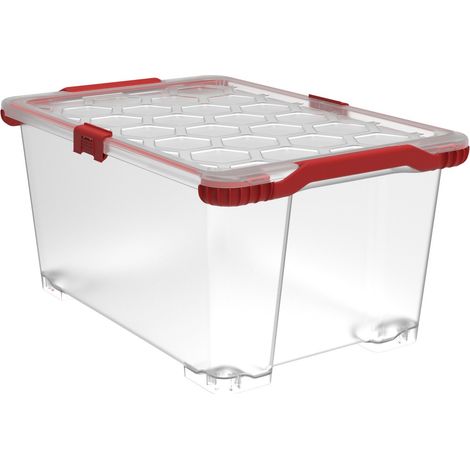 Rotho Aufbewahrungsbox Evo Total inkl. Deckel 44 L transparent Stapelbox