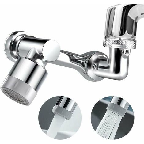 Robinet en mousse rotatif 1080 °, accessoires de robinet de buse en laiton solide universel, aérateur de robinet d'évier de salle de bain (1/5)