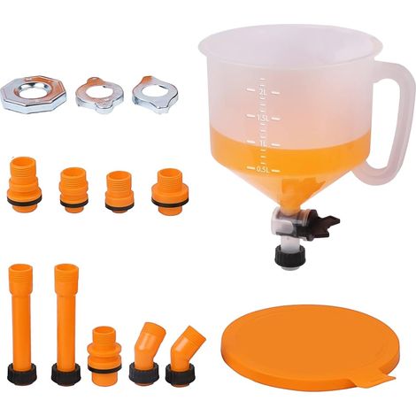 Kit entonnoir de liquide de refroidissement  Refroidisseur anti-fuite de liquide de refroidissement  Refroidisseur anti-fuite 15 pièces, entonnoir antigel avec refroidisseur de commutateur (1/5)