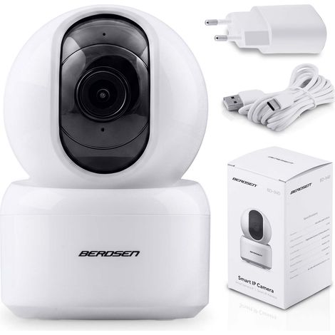 Telecamera IP 3MP rotante per baby monitor Berdsen BD-940 bianca (1/5)