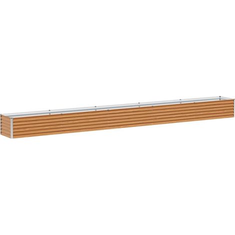 Hochbeet Hellbraun 485 x 50 x 36 cm Verzinkter Stahl vidaXL