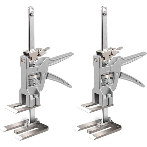 Lot de 2 leviers à main avec graduation, régulateur de hauteur pour carrelage en céramique, bras de sauvetage de laboratoire, outil de levage manuel en acier pour cric carrelage, portes, fenêtres (1/5)