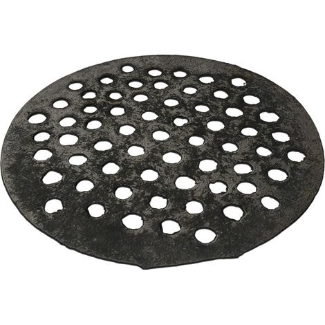 Couvercle Drain en Fonte Grille De Drainage Ronde Robuste 18 Cm Grille Rechange Drain Salle Bain Pour Salle De Bain, Jardin, Patio, Cour, Pelouse, (1/5)