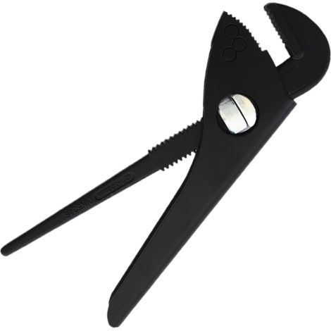 Clé à tuyau réglable Outil réparation polyvalent joints antidérapants Clé En Acier Au Carbone Pour Raccords Lavabo, Cuisine, Maison, Garage, Chantier, Robinet, WC, Chauffe-Eau, Agriculteur, (1/5)