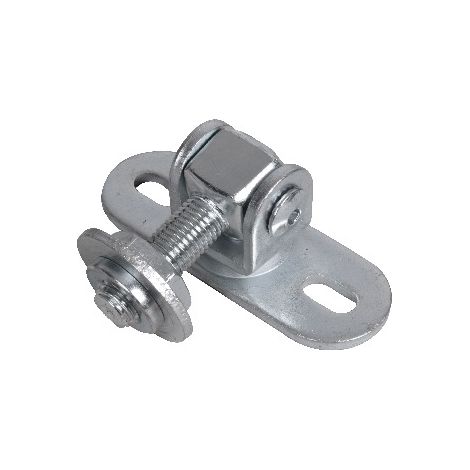 Gond portail à battant réglable 2 dimensions - Filetage M16 Longueur 56 à 74mm - Acier zingué - À souder - DECO FER FORGE