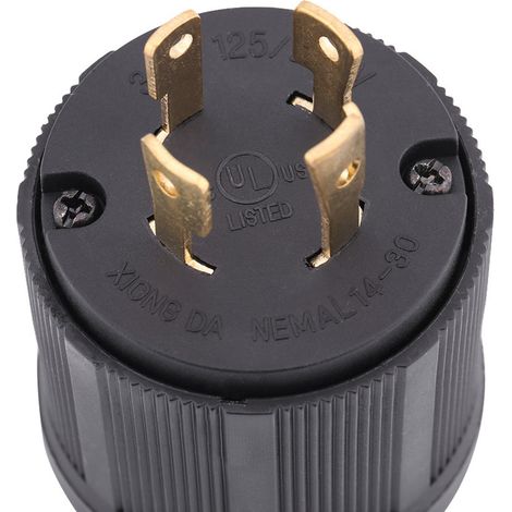 Fiche mâle verrouillable NEMA L14-30P 30A 125-250V 4 fils prise électrique à verrouillage par rotation (1/5)