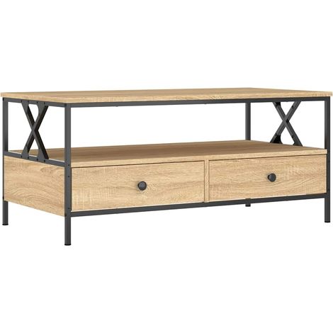 vidaXL Couchtisch Sonoma-Eiche 100x51x45 cm aus Holzwerkstoff