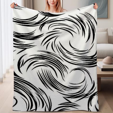 Couverture de lit en polaire, microfibre douce et confortable légères printemps-été, décoration intérieure stylée, cadeau parfait pour femmes et hommes, 6080 pouces (1/4)