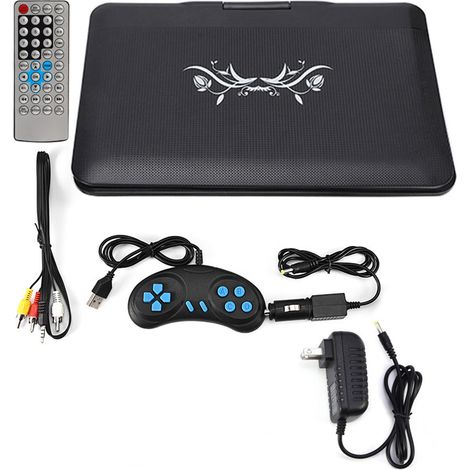 Lecteur DVD portable 10,1 pouces HD, écran LCD 16:9 800x480, prise US 110-240V (1/5)