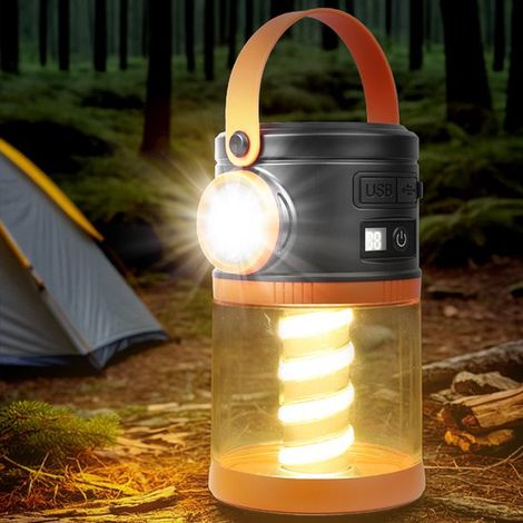 Solarbetriebene Campinglampe, Batterieanzeige, multifunktionale Außenbeleuchtung, Zeltlampe, Laterne mit mehreren Lichtquellen (1/4)