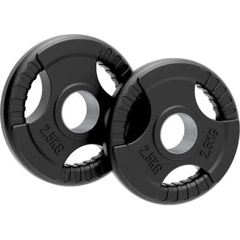Body Revolution 2 x 2.5 kg Tri-Grip Gummi-Scheiben 50mm