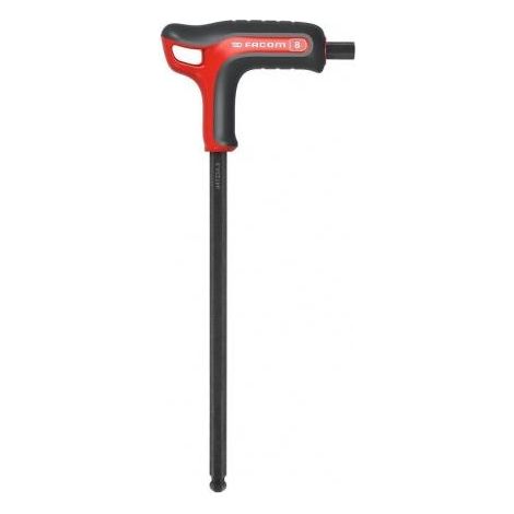 Facom – Clé Allen en nez sphérique 3mm – Hexagone pour espaces confinés – Vissage rapide sans fatigue – Outil professionnel