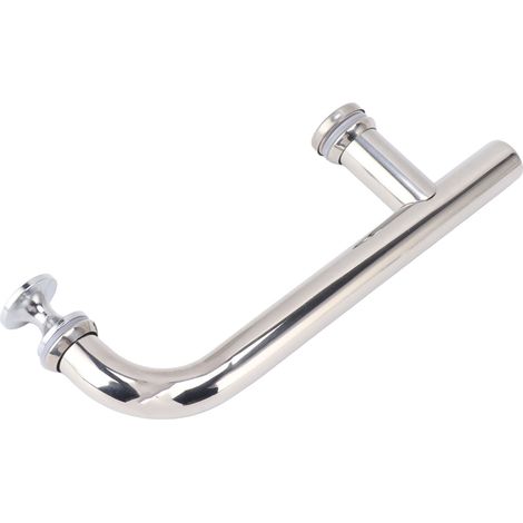 Poignées de porte coulissantes épaisses de type F incurvées en acier inoxydable robuste pour toilettes et salle de douche, acier inoxydable 202 (1/5)