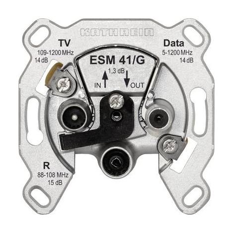 Kathrein ESM 41/G Presa per antenna TV, Onde ultracorte, Data Da incasso Presa passante (1/2)