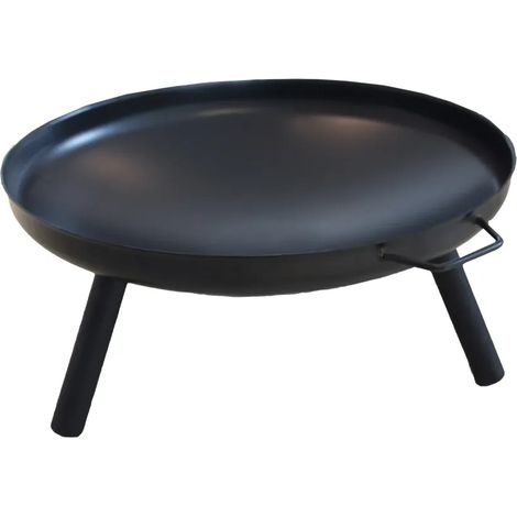 Brasero BRAZIER Ø 60 cm en Fer Lacké, Stable avec Pieds et Poignées