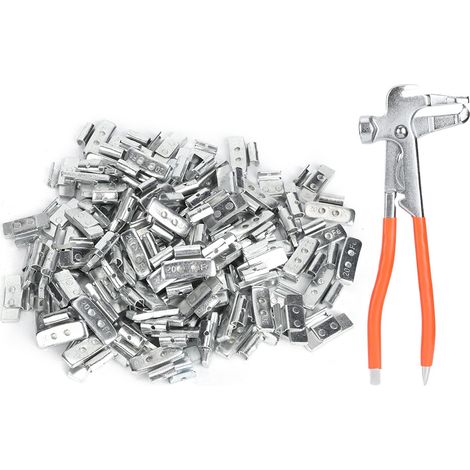 Lot de 100 blocs d'équilibrage P-Style 20g/0.71oz, crochets à clip pour roues, assortiment de poids de pneu avec pince d'équilibrage (1/5)