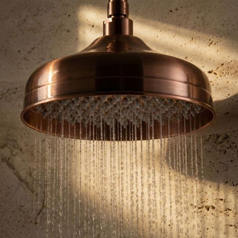 PaulGurkes Douche Plafonnier Nostalgique en Bronze Rouge