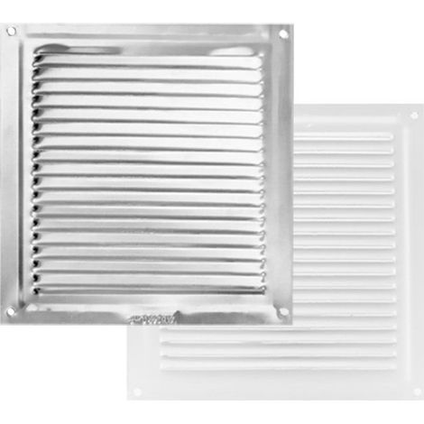 Grille plate 17x17cm aluminium blanc - installation facile, design discret, résistante à la corrosion - GRILLES