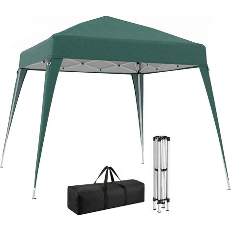 Outsunny Gazebo Pieghevole da Giardino 3x3m Acciaio e Poliestere Verde (1/5)